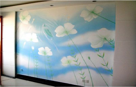 白河画墙绘怎么画好白云的蓬松感？