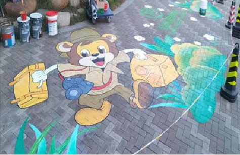 白河夏季画地面彩绘会遇到的问题