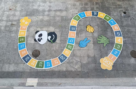 白河地面游戏彩绘