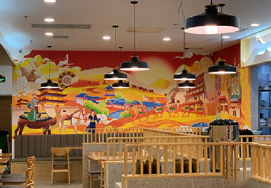 白河商业空间彩绘介绍。