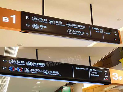 白河如何通过商场标识牌引导客流分布?